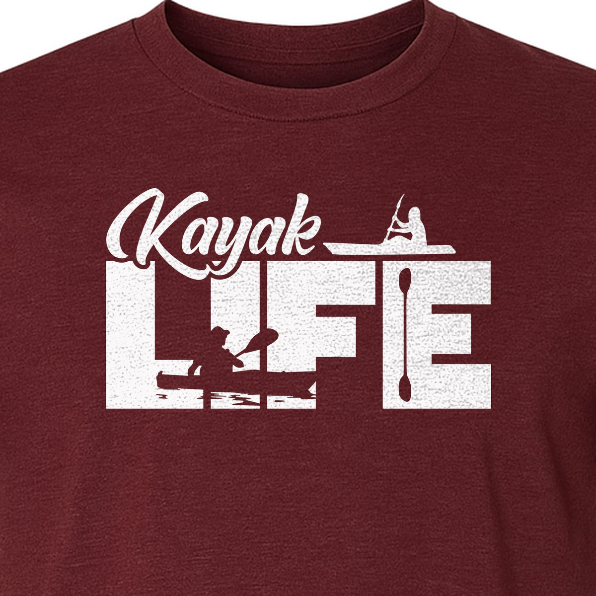 Kayak Life T-Shirt, Distressed Paddle Sport Graphic Tee for Kayakers and Outdoor Adventure Lovers