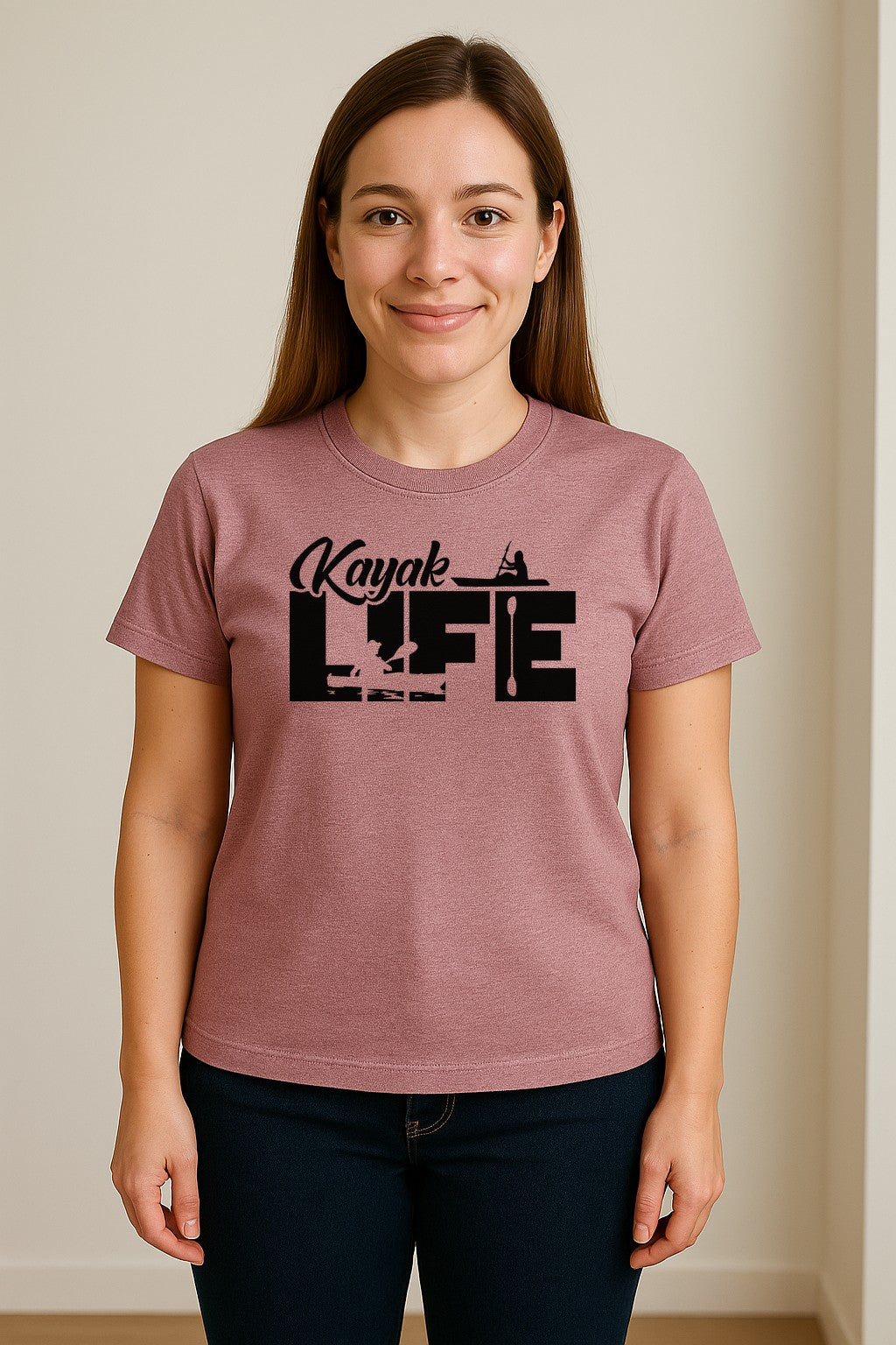 Kayak Life T-Shirt, Distressed Paddle Sport Graphic Tee for Kayakers and Outdoor Adventure Lovers