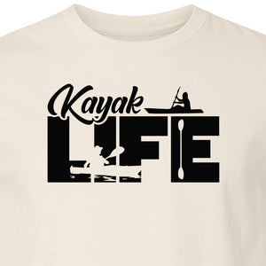Kayak Life T-Shirt, Distressed Paddle Sport Graphic Tee for Kayakers and Outdoor Adventure Lovers