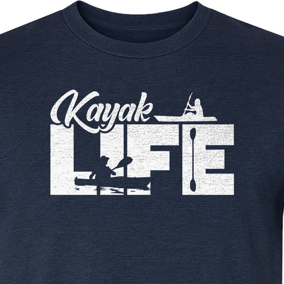 Kayak Life T-Shirt, Distressed Paddle Sport Graphic Tee for Kayakers and Outdoor Adventure Lovers