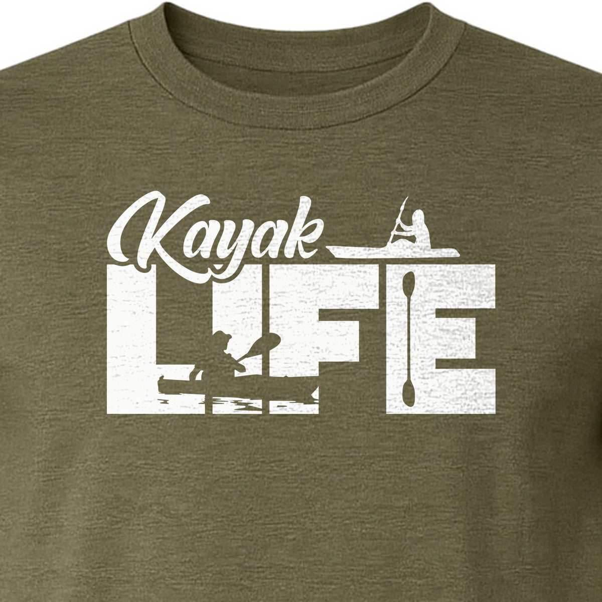 Kayak Life T-Shirt, Distressed Paddle Sport Graphic Tee for Kayakers and Outdoor Adventure Lovers