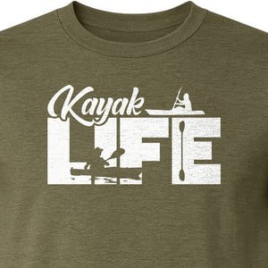 Kayak Life T-Shirt, Distressed Paddle Sport Graphic Tee for Kayakers and Outdoor Adventure Lovers