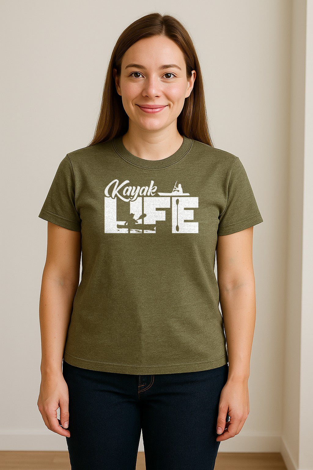 Kayak Life T-Shirt, Distressed Paddle Sport Graphic Tee for Kayakers and Outdoor Adventure Lovers