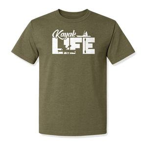 Kayak Life T-Shirt, Distressed Paddle Sport Graphic Tee for Kayakers and Outdoor Adventure Lovers