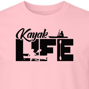 Kayak Life T-Shirt, Distressed Paddle Sport Graphic Tee for Kayakers and Outdoor Adventure Lovers