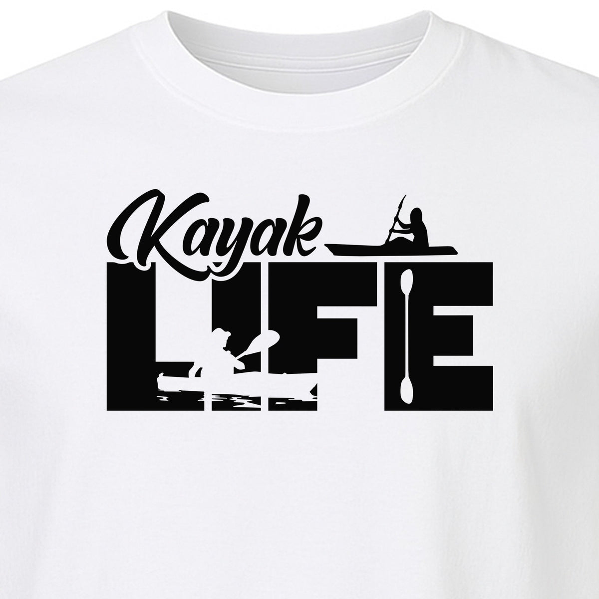 Kayak Life T-Shirt, Distressed Paddle Sport Graphic Tee for Kayakers and Outdoor Adventure Lovers