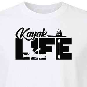 Kayak Life T-Shirt, Distressed Paddle Sport Graphic Tee for Kayakers and Outdoor Adventure Lovers