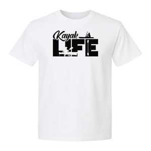 Kayak Life T-Shirt, Distressed Paddle Sport Graphic Tee for Kayakers and Outdoor Adventure Lovers