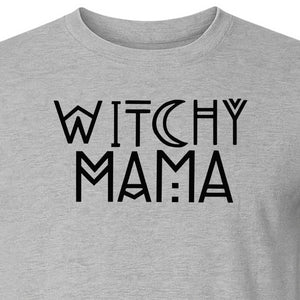 Witchy Mama T-Shirt, Crescent Moon Halloween Graphic for Moms and Spooky Season
