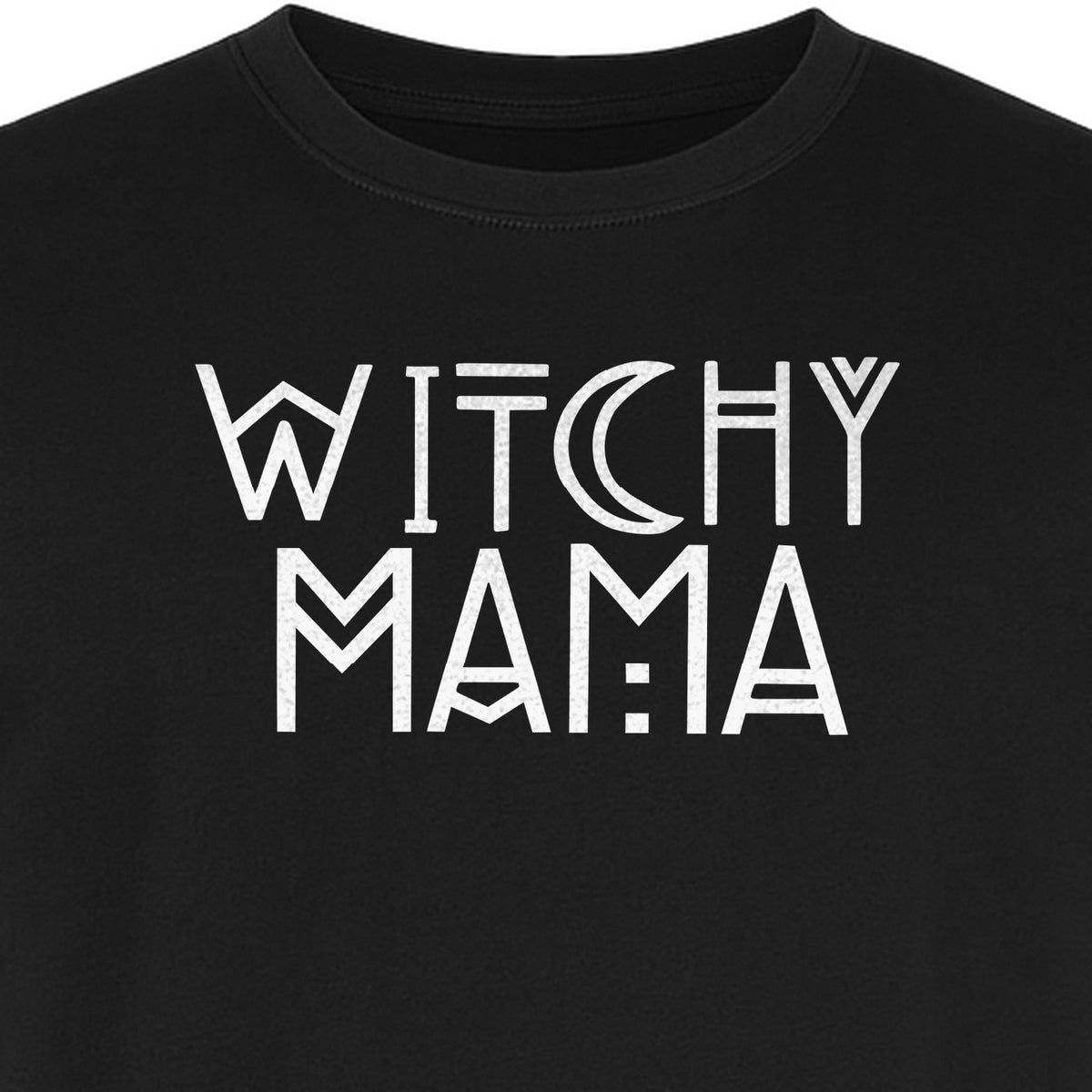 Witchy Mama T-Shirt, Crescent Moon Halloween Graphic for Moms and Spooky Season