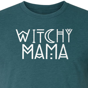 Witchy Mama T-Shirt, Crescent Moon Halloween Graphic for Moms and Spooky Season