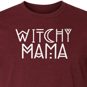 Witchy Mama T-Shirt, Crescent Moon Halloween Graphic for Moms and Spooky Season