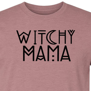 Witchy Mama T-Shirt, Crescent Moon Halloween Graphic for Moms and Spooky Season