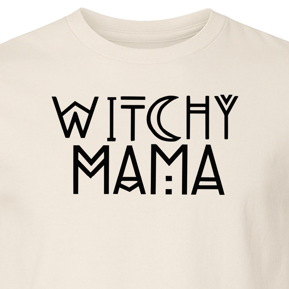 Witchy Mama T-Shirt, Crescent Moon Halloween Graphic for Moms and Spooky Season