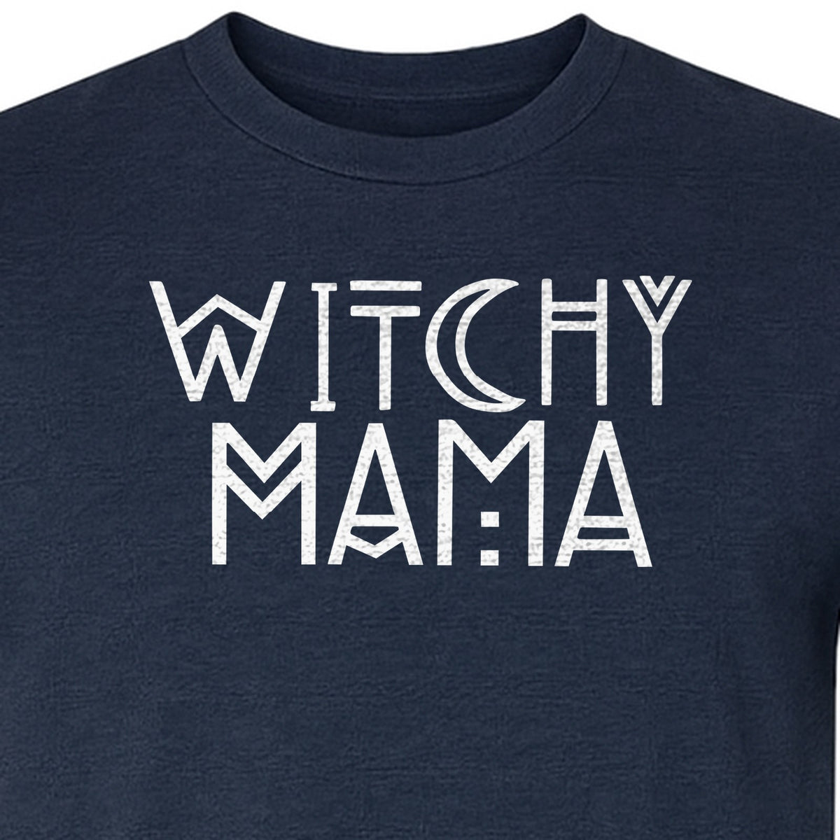 Witchy Mama T-Shirt, Crescent Moon Halloween Graphic for Moms and Spooky Season