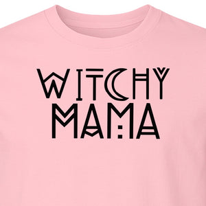 Witchy Mama T-Shirt, Crescent Moon Halloween Graphic for Moms and Spooky Season