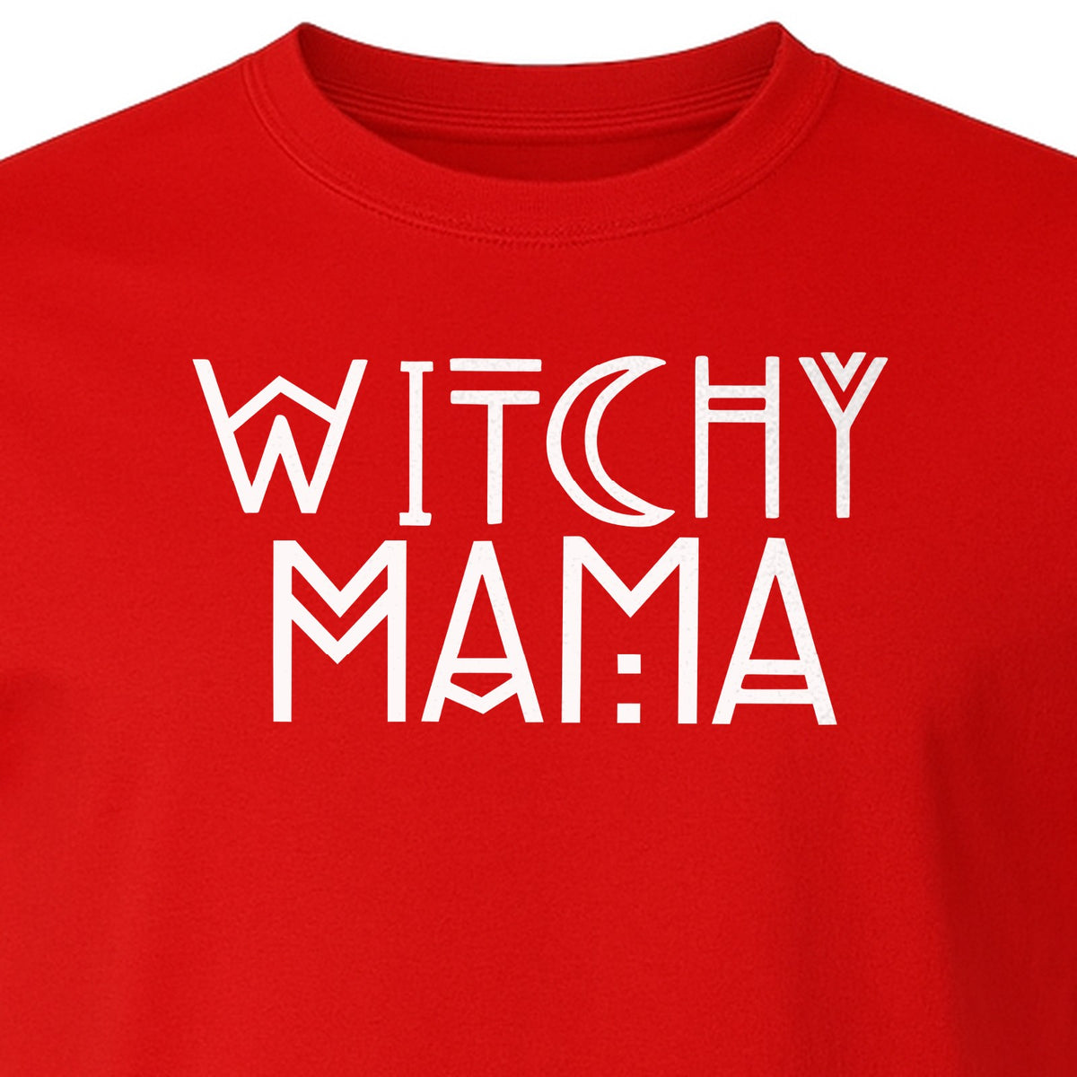 Witchy Mama T-Shirt, Crescent Moon Halloween Graphic for Moms and Spooky Season