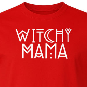 Witchy Mama T-Shirt, Crescent Moon Halloween Graphic for Moms and Spooky Season