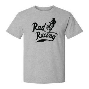 BMX T-Shirt, Rad Racing Script Graphic for Bicycle Riders and Retro Cycling Fans