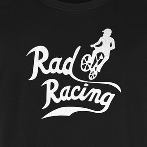 BMX T-Shirt, Rad Racing Script Graphic for Bicycle Riders and Retro Cycling Fans