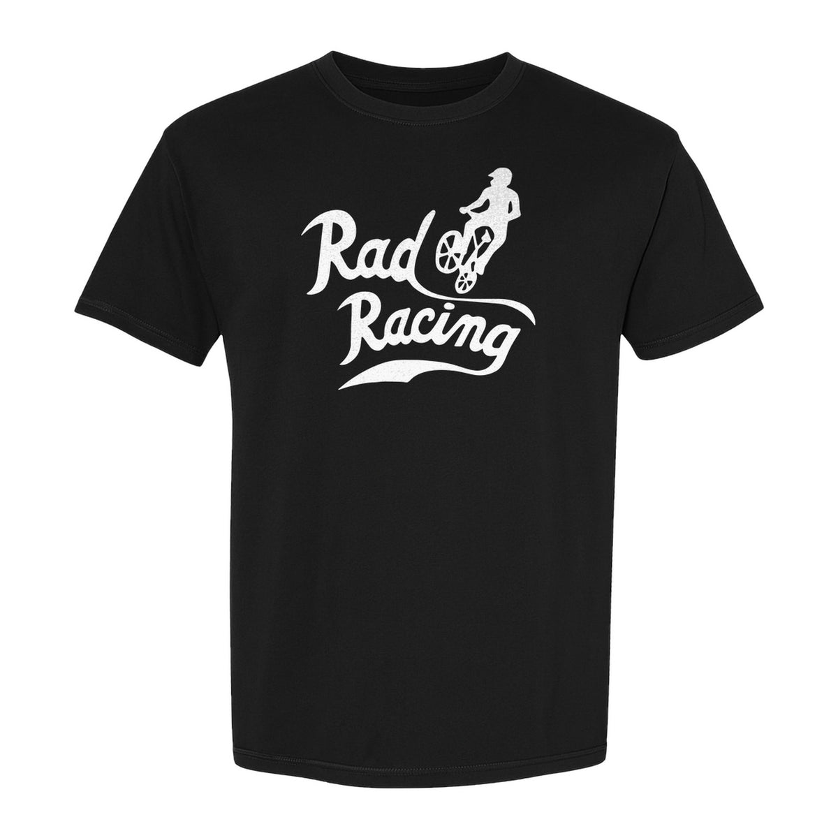 BMX T-Shirt, Rad Racing Script Graphic for Bicycle Riders and Retro Cycling Fans