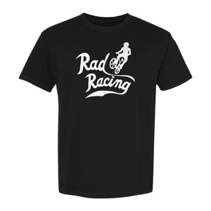 BMX T-Shirt, Rad Racing Script Graphic for Bicycle Riders and Retro Cycling Fans