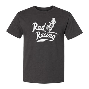 BMX T-Shirt, Rad Racing Script Graphic for Bicycle Riders and Retro Cycling Fans