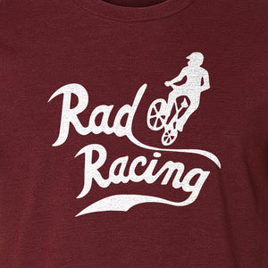 BMX T-Shirt, Rad Racing Script Graphic for Bicycle Riders and Retro Cycling Fans