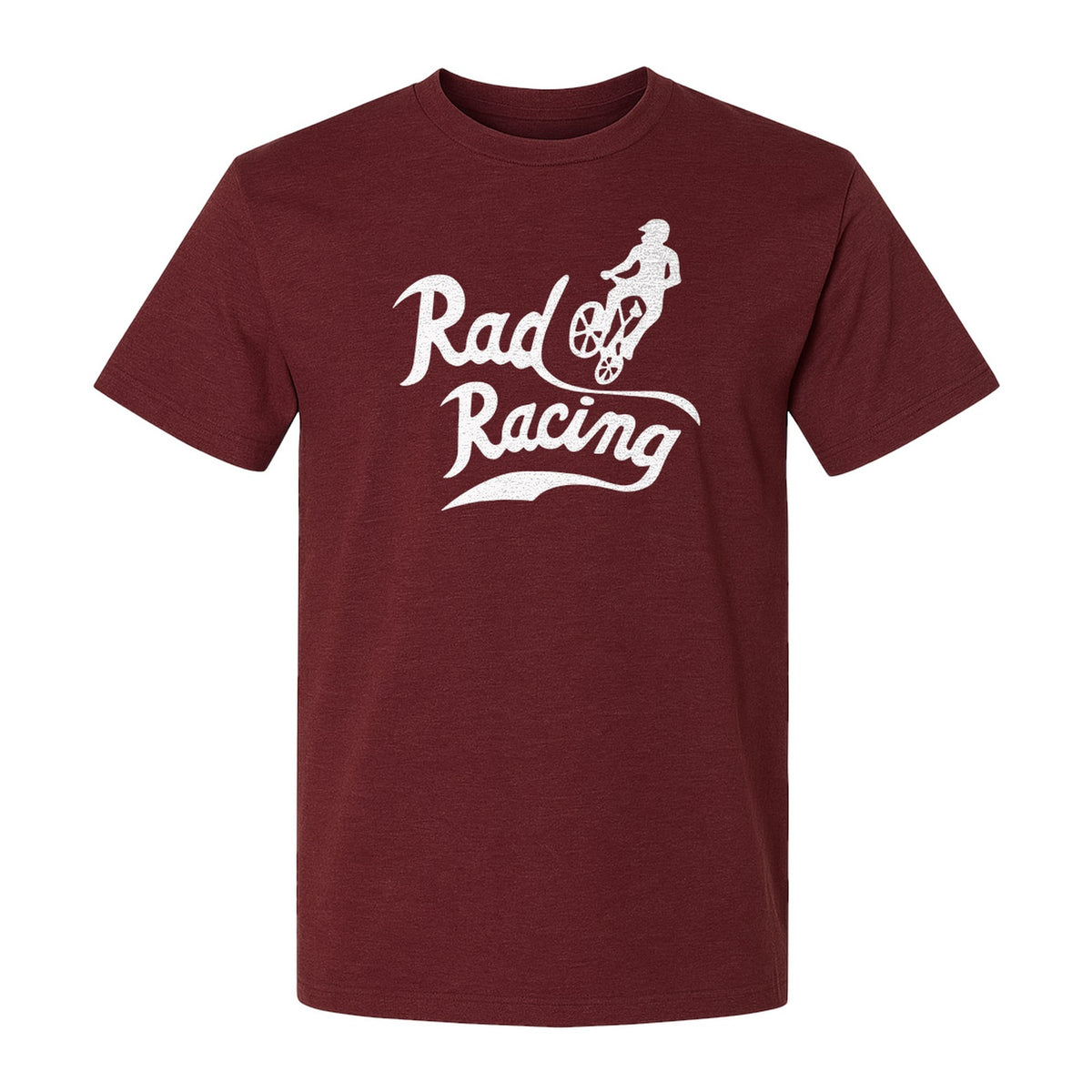 BMX T-Shirt, Rad Racing Script Graphic for Bicycle Riders and Retro Cycling Fans
