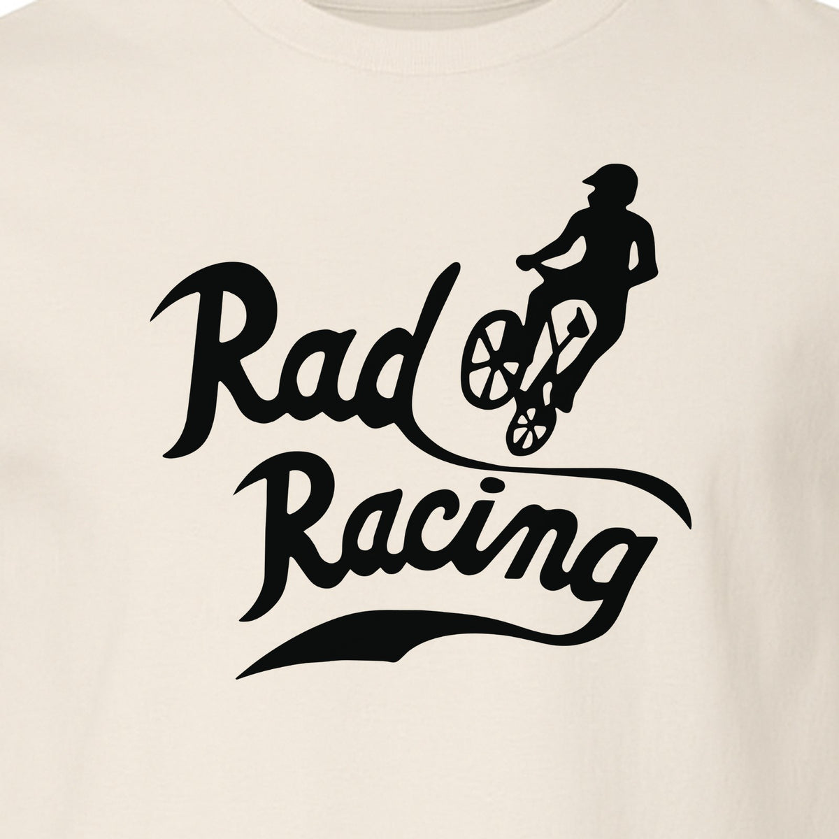 BMX T-Shirt, Rad Racing Script Graphic for Bicycle Riders and Retro Cycling Fans