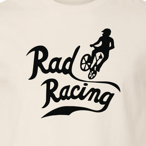 BMX T-Shirt, Rad Racing Script Graphic for Bicycle Riders and Retro Cycling Fans