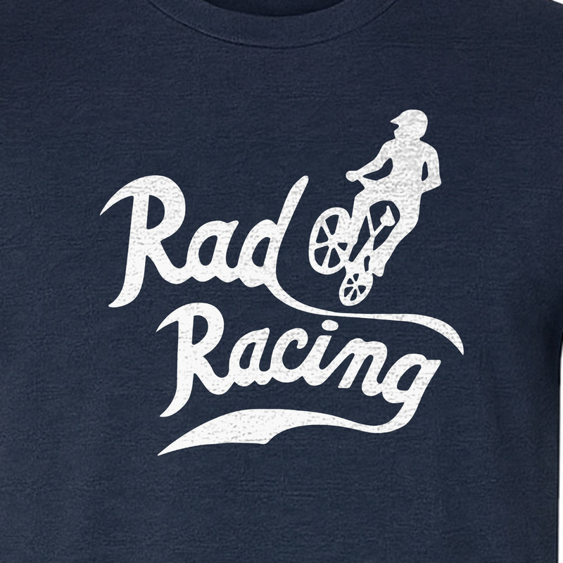 BMX T-Shirt, Rad Racing Script Graphic for Bicycle Riders and Retro Cycling Fans