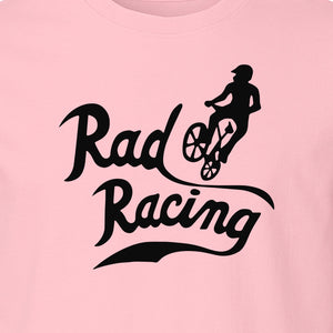 BMX T-Shirt, Rad Racing Script Graphic for Bicycle Riders and Retro Cycling Fans