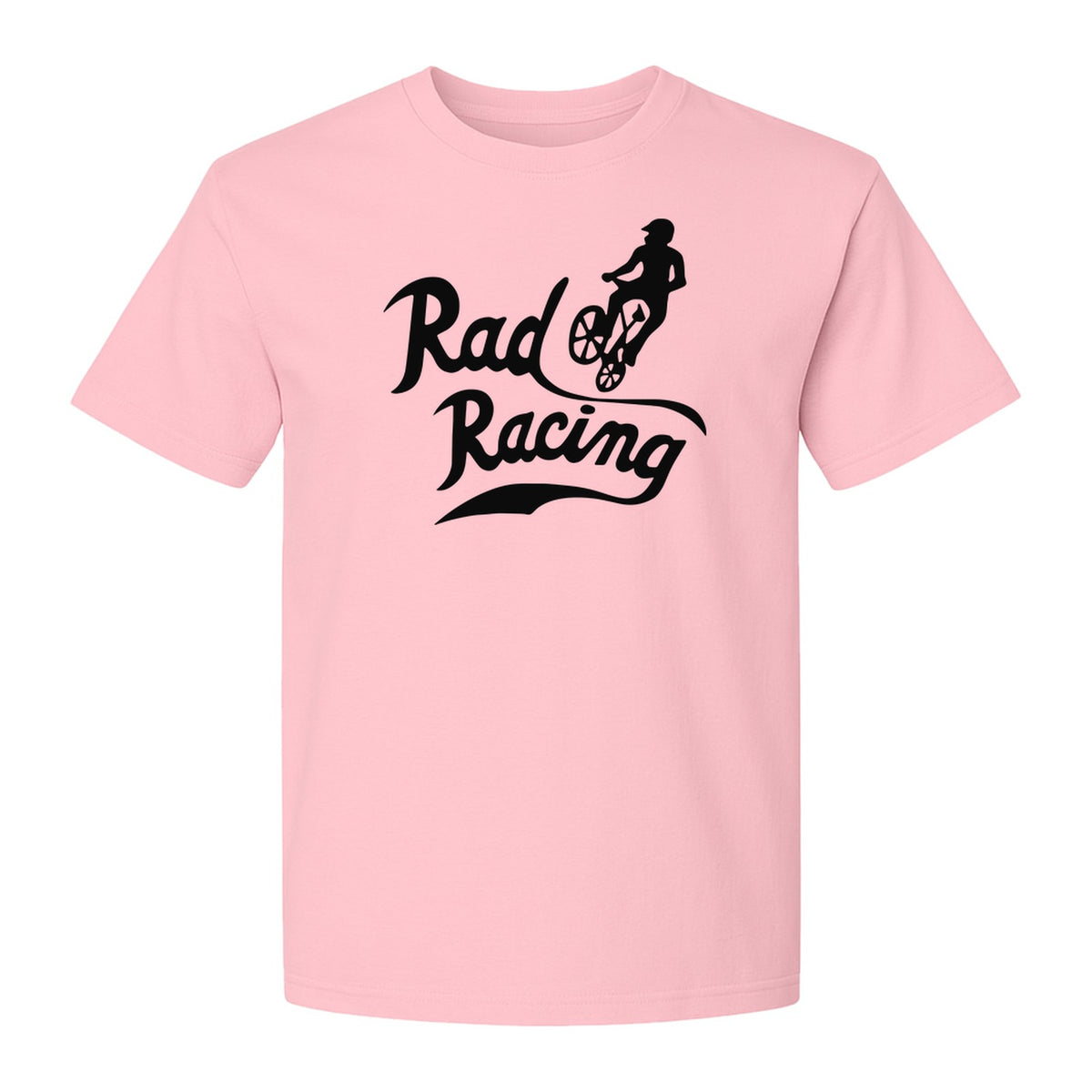 BMX T-Shirt, Rad Racing Script Graphic for Bicycle Riders and Retro Cycling Fans