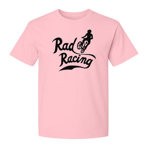 BMX T-Shirt, Rad Racing Script Graphic for Bicycle Riders and Retro Cycling Fans