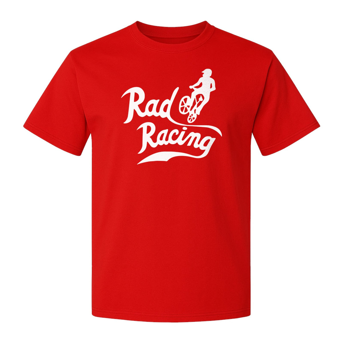 BMX T-Shirt, Rad Racing Script Graphic for Bicycle Riders and Retro Cycling Fans