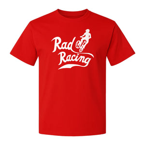 BMX T-Shirt, Rad Racing Script Graphic for Bicycle Riders and Retro Cycling Fans
