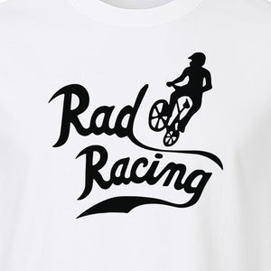 BMX T-Shirt, Rad Racing Script Graphic for Bicycle Riders and Retro Cycling Fans