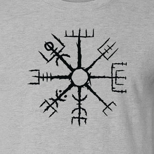 Vegvisir T-Shirt, Icelandic Runic Compass Design for Nordic Mythology Fans