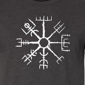 Vegvisir T-Shirt, Icelandic Runic Compass Design for Nordic Mythology Fans