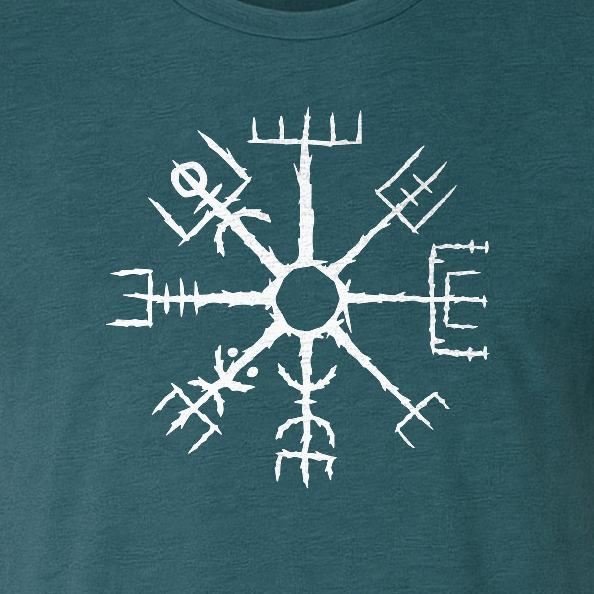 Vegvisir T-Shirt, Icelandic Runic Compass Design for Nordic Mythology Fans