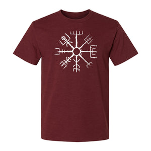 Vegvisir T-Shirt, Icelandic Runic Compass Design for Nordic Mythology Fans
