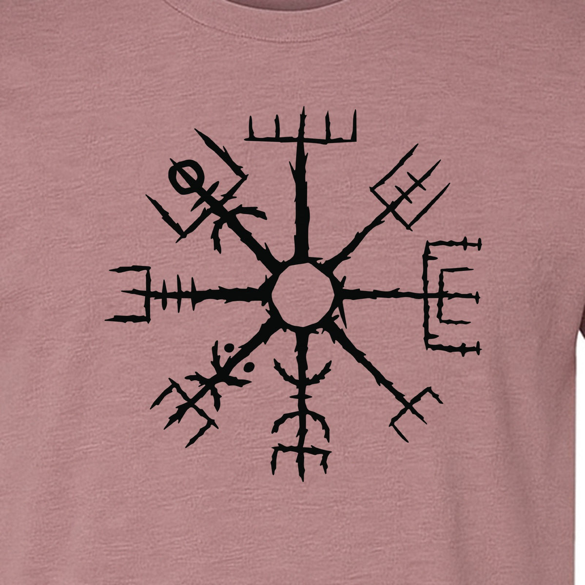 Vegvisir T-Shirt, Icelandic Runic Compass Design for Nordic Mythology Fans