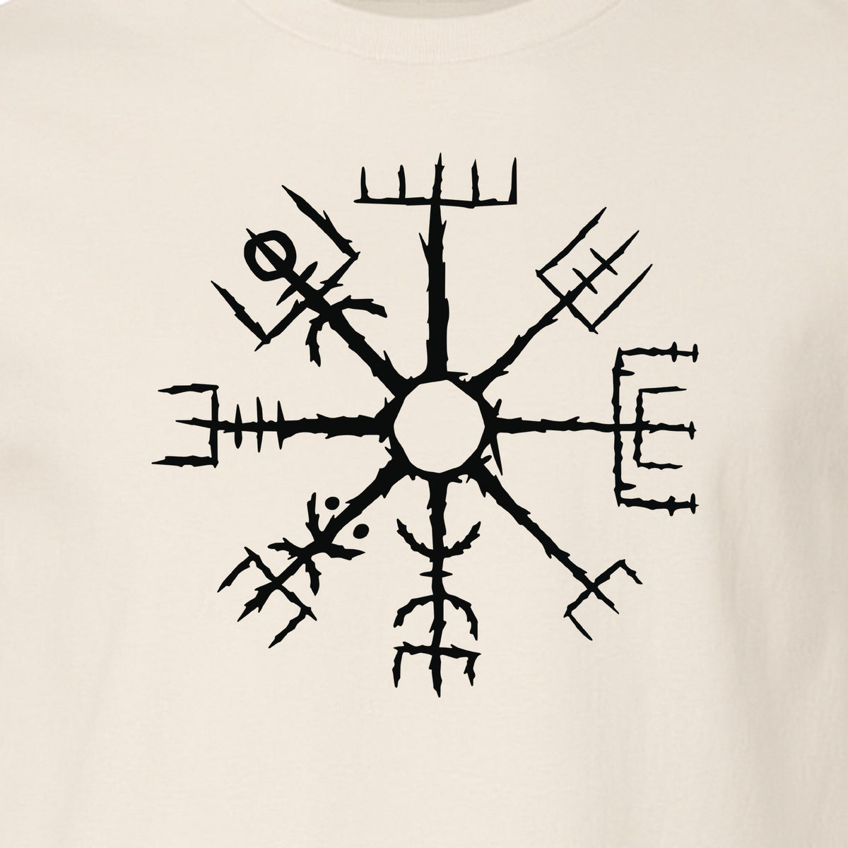 Vegvisir T-Shirt, Icelandic Runic Compass Design for Nordic Mythology Fans