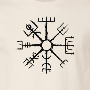 Vegvisir T-Shirt, Icelandic Runic Compass Design for Nordic Mythology Fans