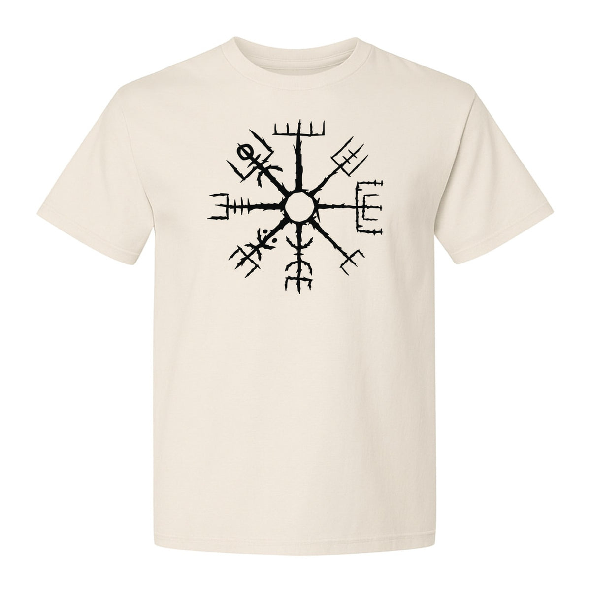 Vegvisir T-Shirt, Icelandic Runic Compass Design for Nordic Mythology Fans