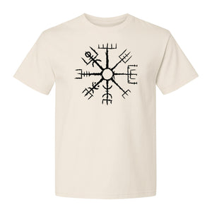 Vegvisir T-Shirt, Icelandic Runic Compass Design for Nordic Mythology Fans