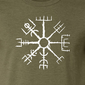 Vegvisir T-Shirt, Icelandic Runic Compass Design for Nordic Mythology Fans