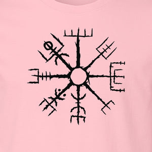 Vegvisir T-Shirt, Icelandic Runic Compass Design for Nordic Mythology Fans