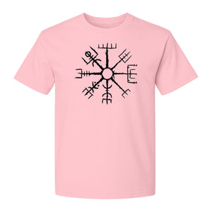 Vegvisir T-Shirt, Icelandic Runic Compass Design for Nordic Mythology Fans